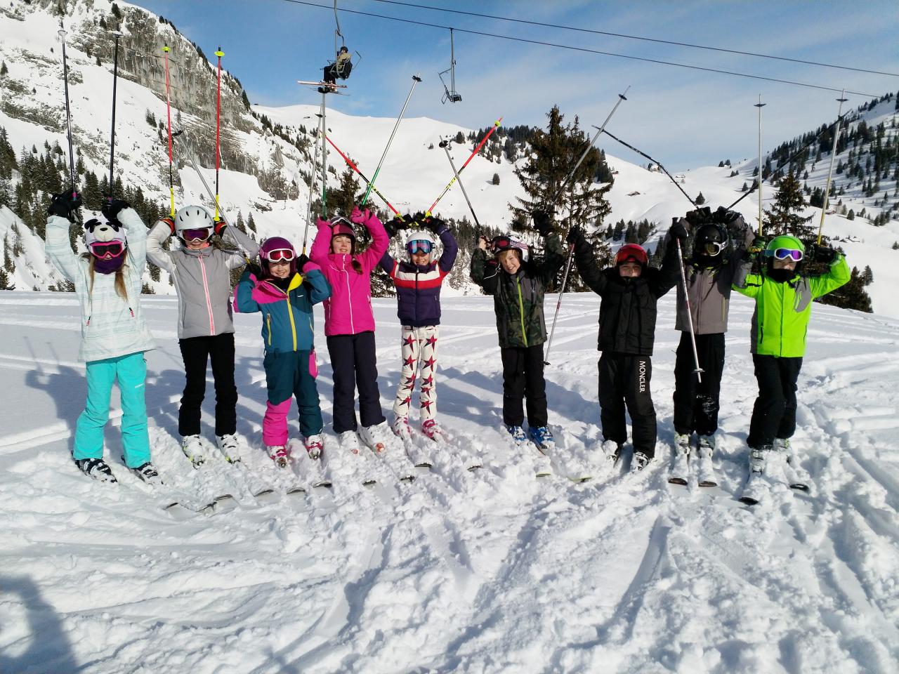 Photo camp de ski groupe